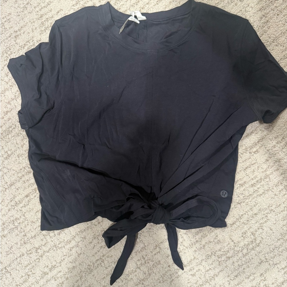 Lululemon Women's Black Tie-Front Top